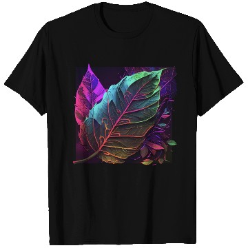 Discover Vibrant Leaf Synthwave T Shirts