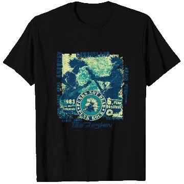 Discover Punk Rock Skull Guitar Concert T Shirts