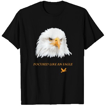 Discover Bald Eagle Gift Idea Focussed like an Eagle Photo T Shirts
