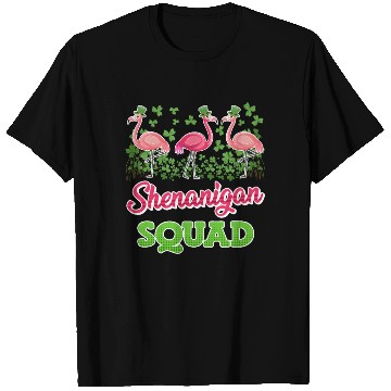 Discover Flamingo Shenanigan Squad St. Patrick's Day T Shirts
