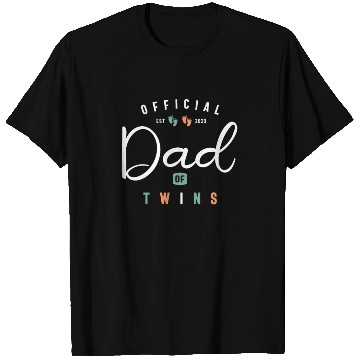 Discover Dad of Twins Funny New Daddy To Be Expecting 2023 T Shirts