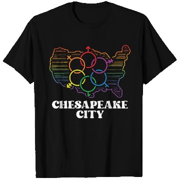 Discover Chesapeake City Pride Flag Pride Month LGBTQ Flag T Shirts