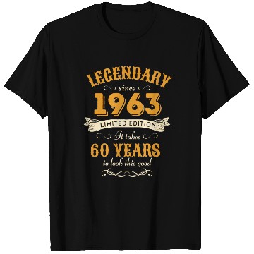 Discover 60th Birthday Vintage 1963 T Shirts