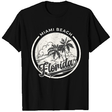 Discover vintage Miami beach, Summer beach T Shirts