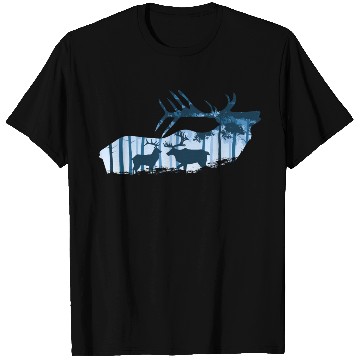 Discover Elk Deer Silhouette Forest Animals T Shirts