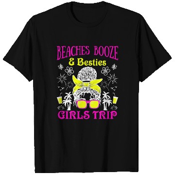 Discover Beaches Booze Besties Girls Trip Spring Break T Shirts