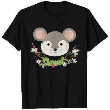 Discover Magical sweet mouse with delicate green in spring T Shirts