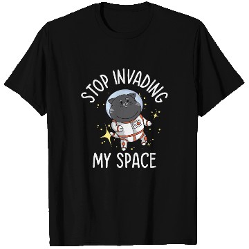 Discover Space Purring Cat Astronaut Cat Lover Spaceship T Shirts