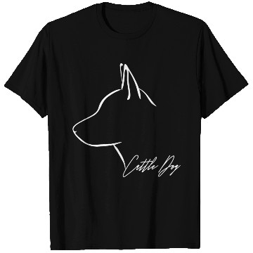 Discover Cattle Dog Profile dog mom T Shirts