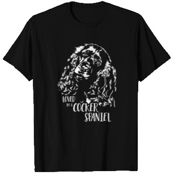 Discover Loved by a Cocker Spaniel dog mom dog saying T Shirts