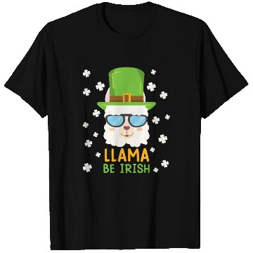 Discover LLama be Irish Lama Alpaca St. Patrick's Day T Shirts