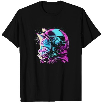 Discover Aesthetic Vaporwave Space Cat 80s 90s Astronaut T Shirts