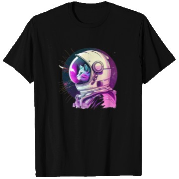 Discover Aesthetic Vaporwave Space Cat 80s 90s Astronaut T Shirts