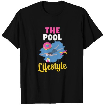 Discover The Pool Lifestyle Donut Floater Swimming Sports T Shirts