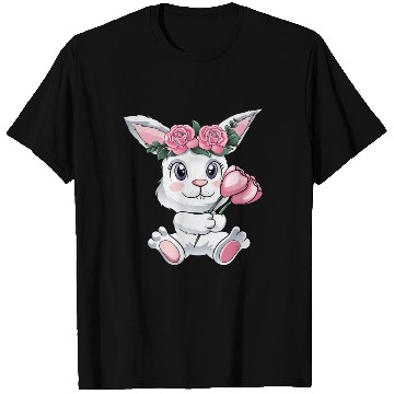 Discover Baby Easter Bunny with Flowers cute Easter Egg T Shirts