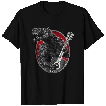 Discover Kaiju playing guitar T Shirts