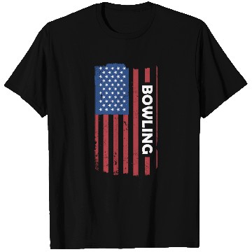 Discover Sport Us Flag Bowling T Shirts