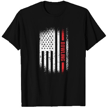 Discover Sport Us Flag Bowling T Shirts