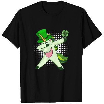 Discover Dabbing unicorn shamrock St. Patrick's Day T Shirts