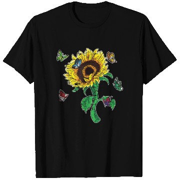 Discover Aesthetics Sunflowers Nature Butterflies Yellow Su T Shirts
