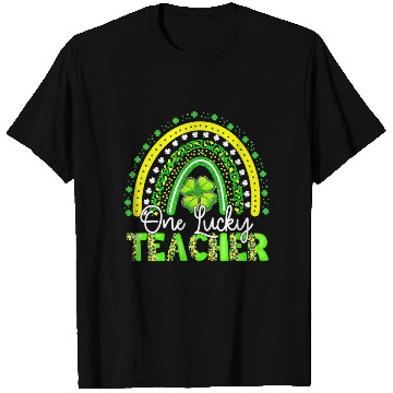 Discover Rainbow Leopard One Lucky Teacher St Patricks Day T Shirts
