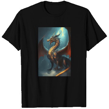 Discover Mystical Dragon in storm T Shirts