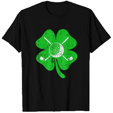 Discover Retro Irish Shamrock Golf Sports Lover St Patrick T Shirts