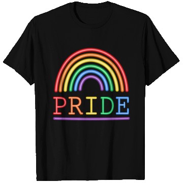 Discover Neon Lights Rainbow Pride T Shirts