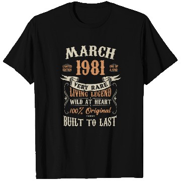 Discover March 1981 Birthday Surprise T Shirts