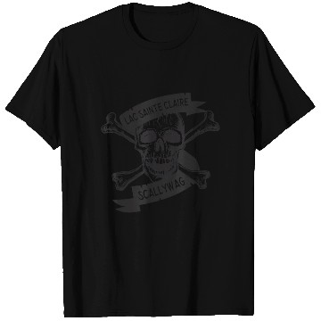 Discover Michigan Lake St Clair Pirate Skull Bones Boating T Shirts