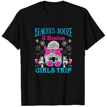 Discover Beaches Booze Besties Girls Trip Spring Break T Shirts