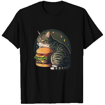 Discover Beautiful Cheese burger Tabby Cat T Shirts