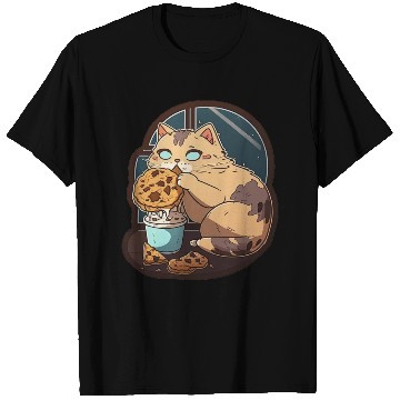 Discover Cat Eats Cookie T Shirts