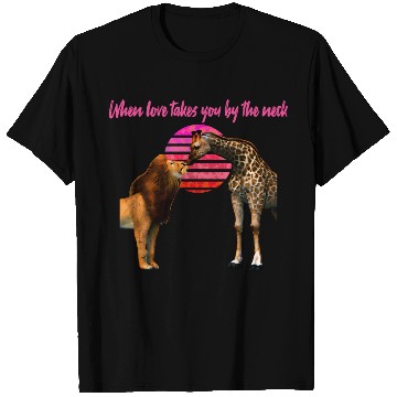 Discover Safari Love lion and giraffe T Shirts