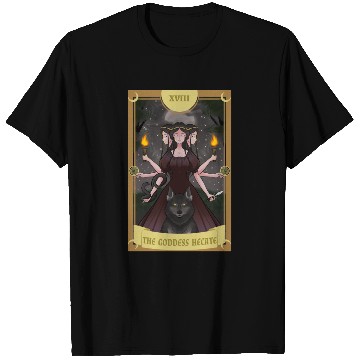 Discover Anime Tarot Card Goddess Hecate Occult Gothic Witc T Shirts