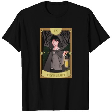 Discover Anime Tarot Card The Hermit Occult Gothic Witch T Shirts