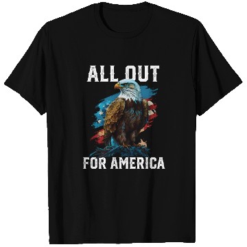 Discover All Out for America American Bald Eagle America T Shirts