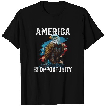 Discover America Is Opportunity American Bald Eagle July 4 T Shirts