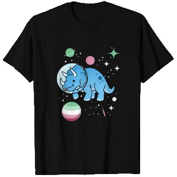 Discover Abrosexual Pride Triceratops Astronaut T Shirts