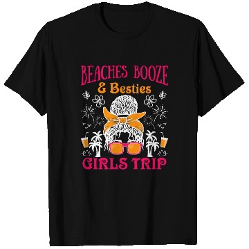 Discover Beaches Booze Besties Girls Trip Spring Break T Shirts