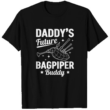 Discover Daddy's Future Bagpiper Buddy - Newborn Bagpiper T Shirts