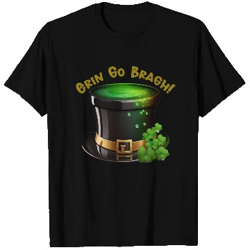 Discover Get Lucky with this 'Erin go Bragh' Top Hat Design T Shirts