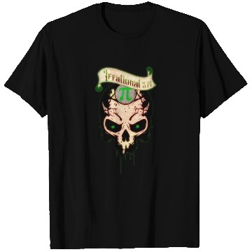 Discover PI Day Irrational Skull Forest Green Edition T Shirts