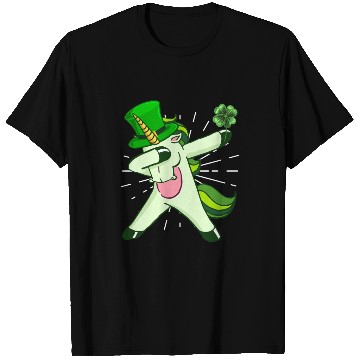 Discover Dabbing unicorn shamrock St. Patrick's Day T Shirts