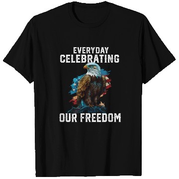 Discover Everyday Celebrating Our Freedom American Bald T Shirts