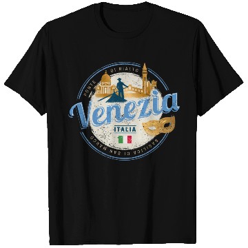 Discover Venice with gondolier Italy carnival vintage T Shirts