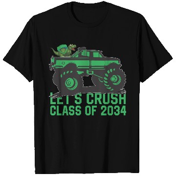 Discover Lets crush class of 2034 dark green vehicle sketch T Shirts