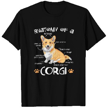 Discover Anatomy Of A Corgi Funny Corgi Dog Lover Pet Owner T Shirts