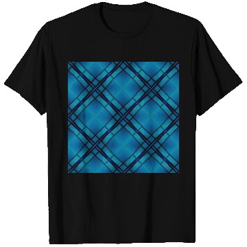 Discover Elevate Your Style with the Blue Tartan Pattern T- T Shirts