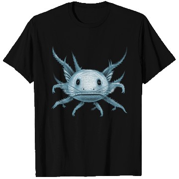 Discover axolotl staring at you - blue version T Shirts